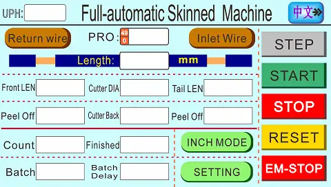 Kleines quadratisches Touchscreen-Bedienungshandbuch für intelligente Abisolierautomaten | Leitfaden für multifunktionale Kabelabschneide- und Abisolierautomaten