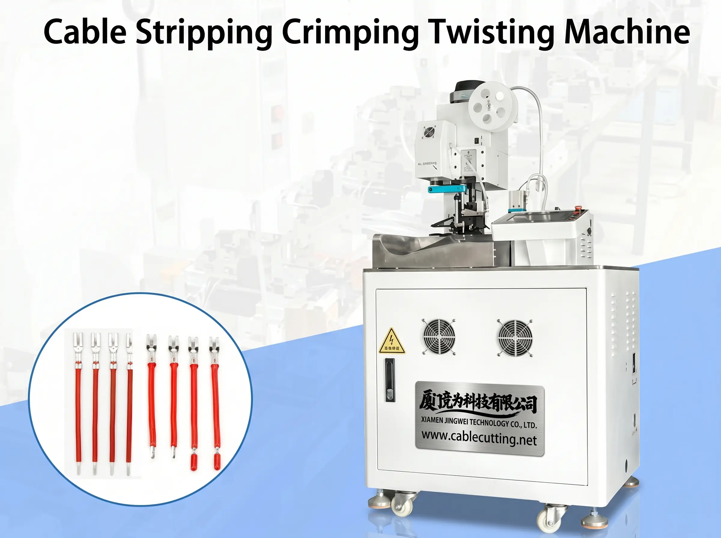 Automatische Kabelverarbeitungsmaschine: Abisolieren, Crimpen & Verdrillen von JINGWEI