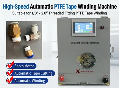 Automatische PTFE-Bandwickelmaschine für Gewindedichtung WPM-1308 - Bandagemaschine / Umwickelmaschine