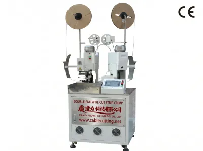 Automatischer Drahtschneider, Abisolierer, Crimper (Doppelseitig) - Wire Cut Strip Crimp Machine