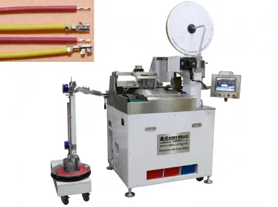 Automatische Drahtschneide-Abisoliermaschine mit Crimpen und Verzinnen 501S