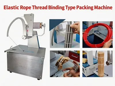 Automatische Bindemaschine für Blumen- und Gemüsebündelung - Elastikseil-Fadenbindetyp Verpackungsmaschine JW-ERTB Thumb