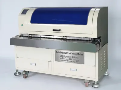 Automatische Kabelabisolier- und Geflechtschild-Bürstmaschine CS-BST007