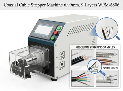 Automatische Koaxialkabel-Abisoliermaschine bis 6,99 mm WPM-6806
