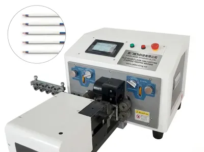 Automatische Flachkabel-Doppelschicht-Schneid-, Abisolier- und Verdrillmaschine WPM-320
