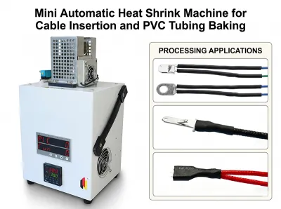 Miniatur automatische Schrumpfmaschine für Kabeleinführung und PVC-Schlauchbacken JW-HST-05B Thumb