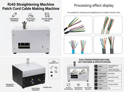 Rj45-Richtmaschine Patchkabel-Herstellungsmaschine JW-P08 Thumb