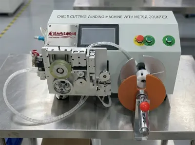 Halbautomatische Kabelschneide-Wickelmaschine mit Zähler WPM-2009LC