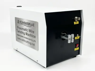 Automatische Drahtverdrillmaschine für Kabel, pneumatisch gesteuert WPM-19 - Mehrader-Drahtabisolier- und Verdrillmaschine