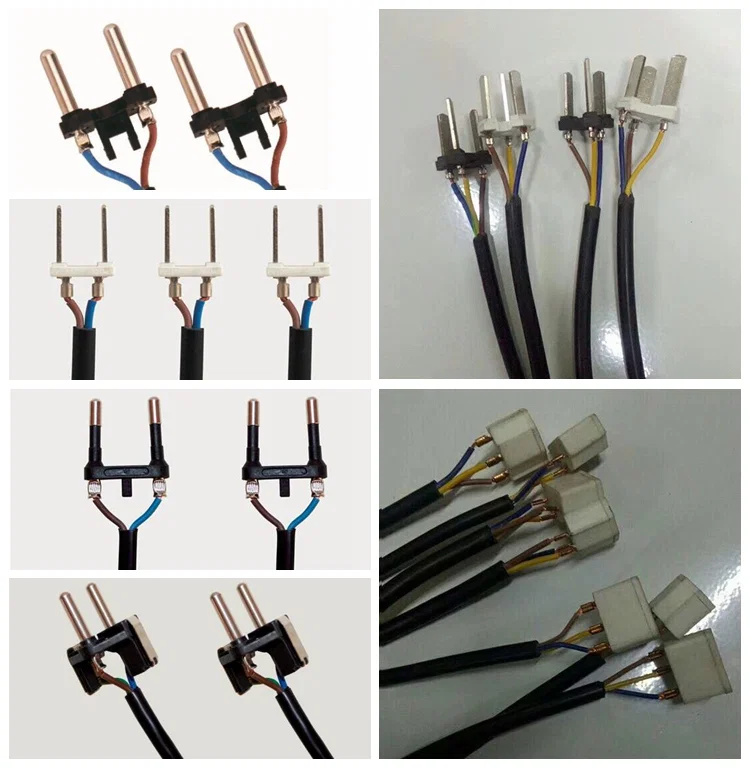 Vollautomatische US-Maschine zur Herstellung von Netzkabeln, Maschine zur Herstellung von EU-Stecker-Netzkabelkabeln, Schneidemaschine zum Schneiden von Stromkabeln zum Abisolieren von Crimpmaschinen 