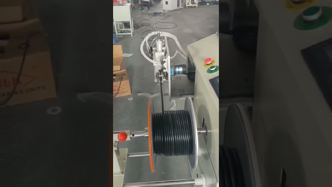 Präzise Kabelabmessung: Zählen, Führen, Schneiden & Wickeln – #Fabrik #Maschine