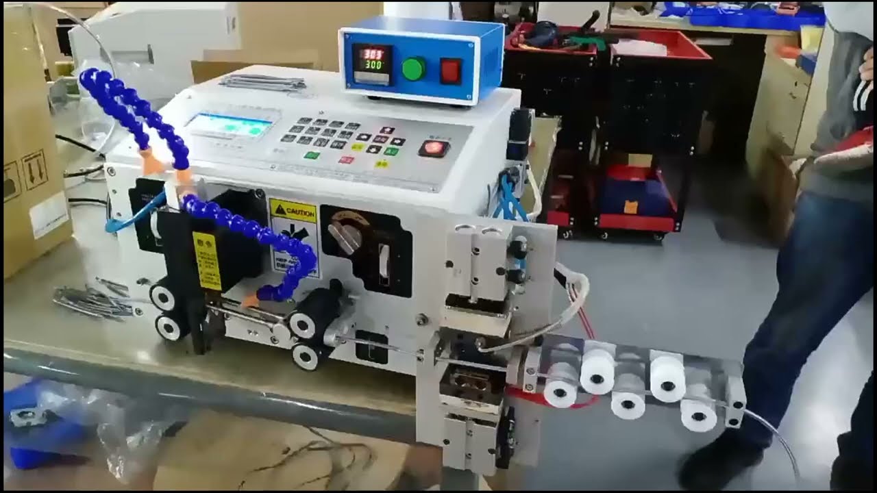 Automatische Schneid- und Heizabisolier-Maschine für Geflechtkabel