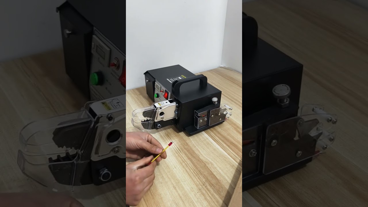 All-in-One elektrische Crimpmaschine für Klemmen: Crimpen, Schneiden und Abisolieren #Fabrik #Maschine