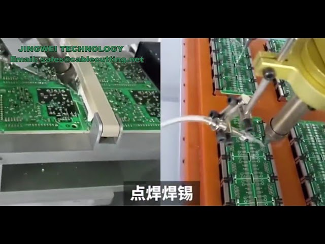 Vollautomatische Lötmaschine für PCB: Punktschweißen mit automatischem Lötdrahtvorschub