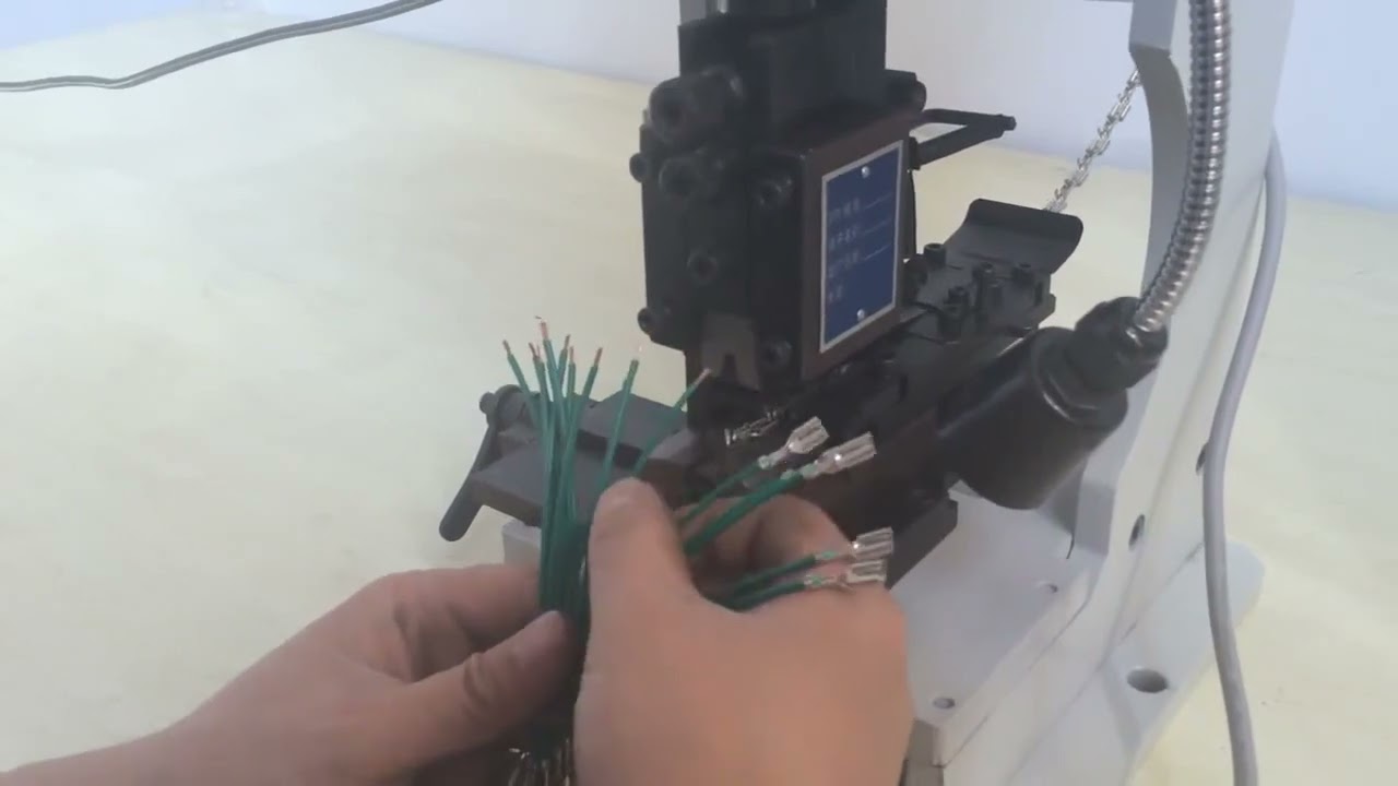 Automatische Crimp-Maschine für Kabelanschlüsse mit wählbarer Matrize (Horizontal, Vertikal, Einzelkorn) – 1,5–2,0 t Crimpkraft