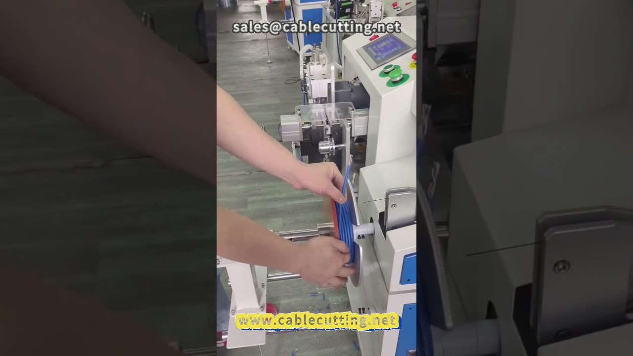 93 Automatische Abisolier-, Längensortier- und Wickelmaschine | Netzwerkkabel | Drahtverarbeitung