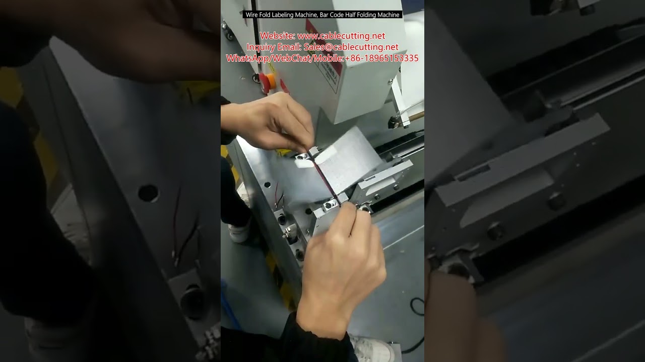 Faltetikettiermaschine für Drähte mit Barcode-Halbfalzung