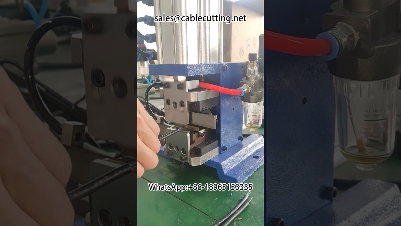 Effiziente Manteldraht-Abisoliermaschine & Litzenverdrehmaschine für die Fabrikautomation #machine #cablewirestrippingmachine #factory