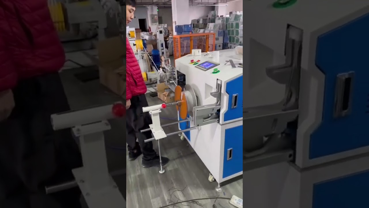 Automatische Mess-, Schneid- & Bündelmaschine für Kabel & Drähte #Fabrik #Maschine