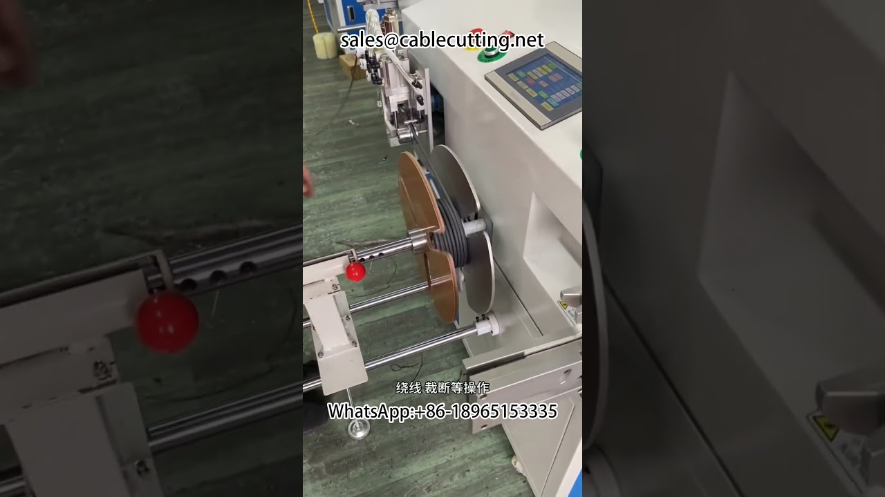 Automatische Meterzähl-, Sortier-, Schneid-, Wickel- und Abklebemaschine – Effiziente Drahtwickelmaschine mit Meterzähler