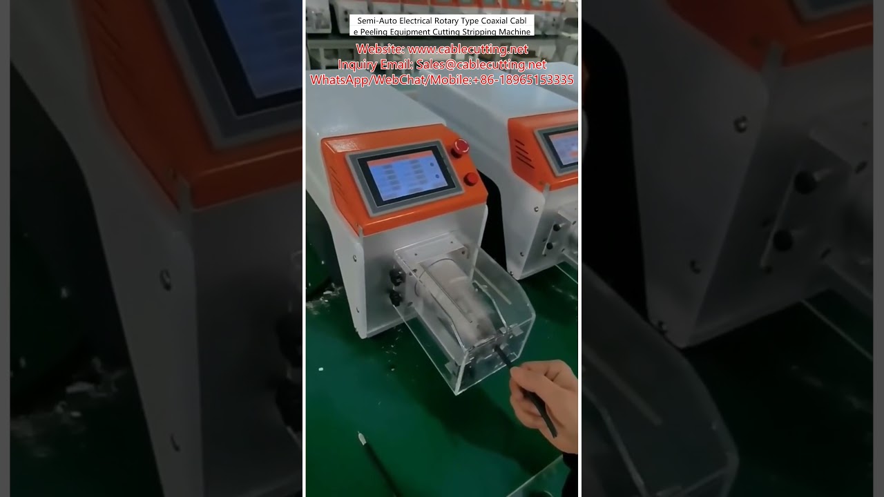 Halbautomatische Rotations-Abisolier- und Schneidemaschine für Koaxialkabel – Präzise Kabelverarbeitung