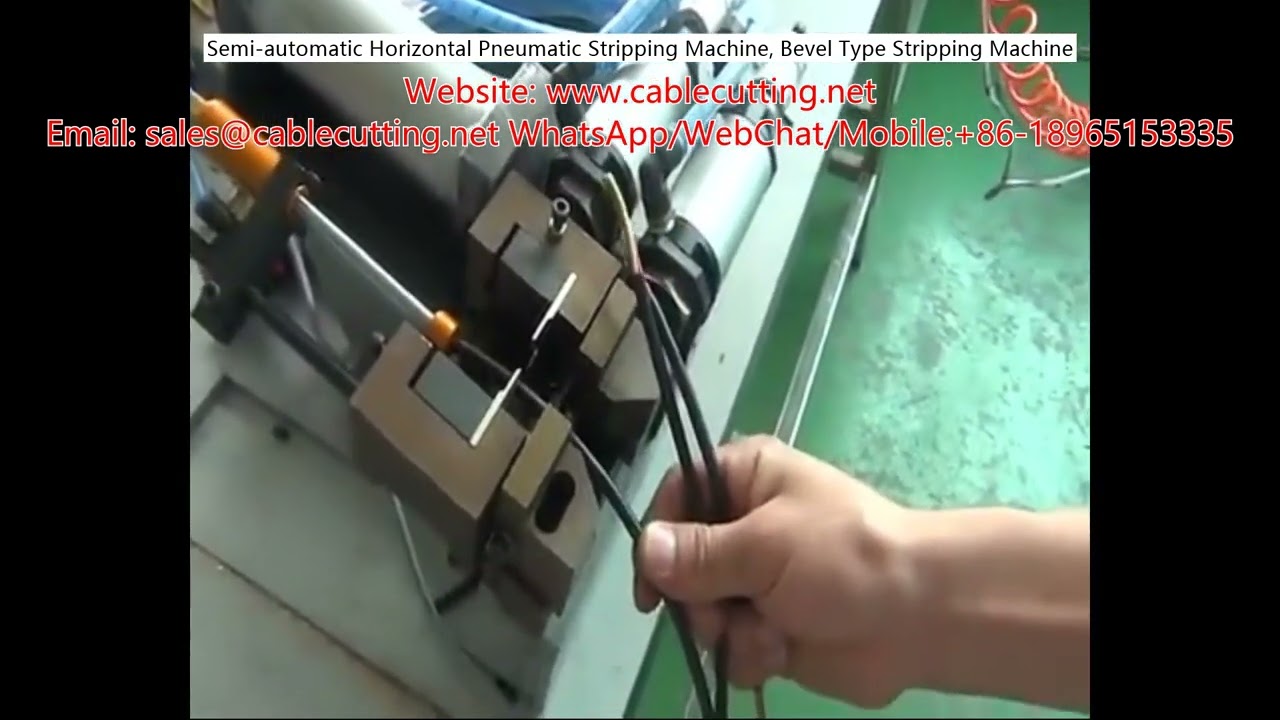 Halbautomatische horizontale pneumatische Abisoliermaschine – Fasen-Abisolierer