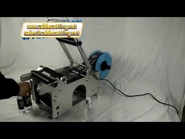 MT50 halbautomatische Etikettiermaschine – doppelseitig für runde Flaschen (Kunststoff/Glas)