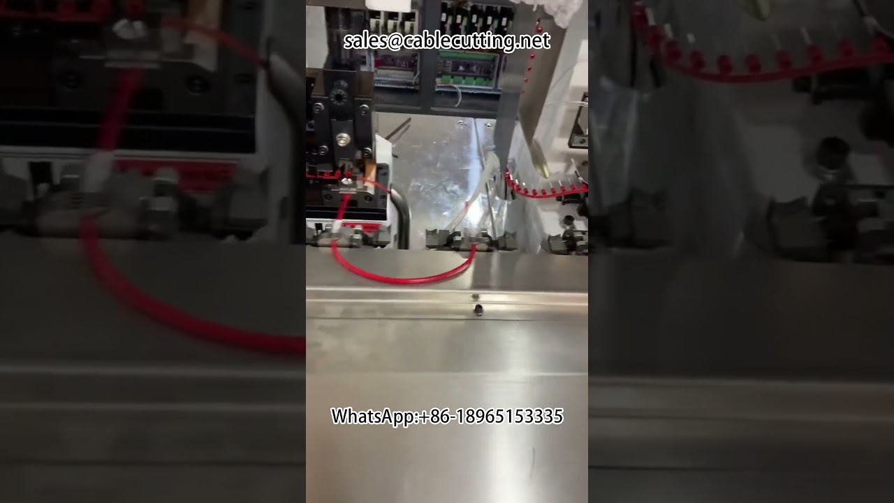 Automatische Doppelkopf-Crimp-Maschine mit Laserbeschriftung für Schrumpfschläuche