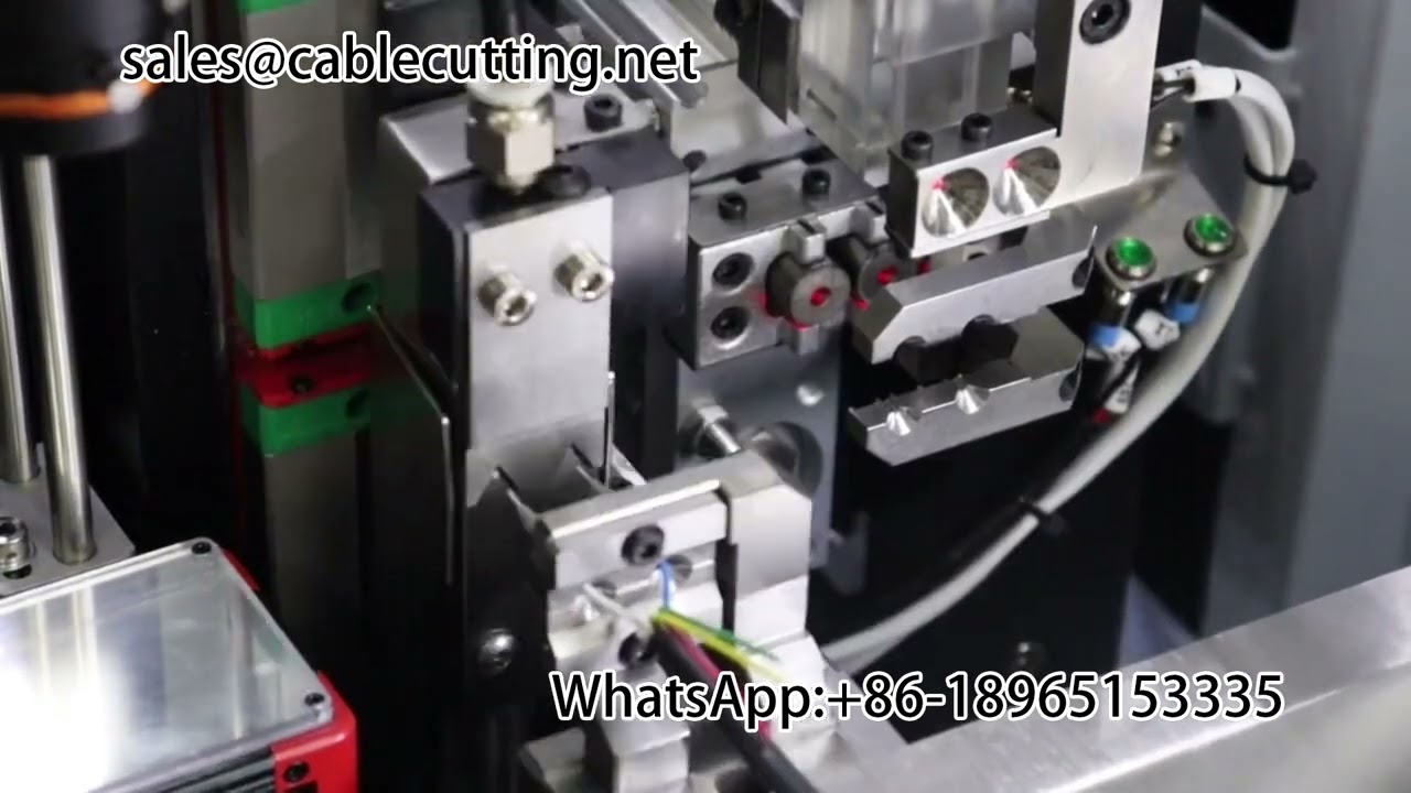 Doppeldraht-Wasserstecker-Abisolier- und Crimpmaschine mit CCD-Sichtprüfung