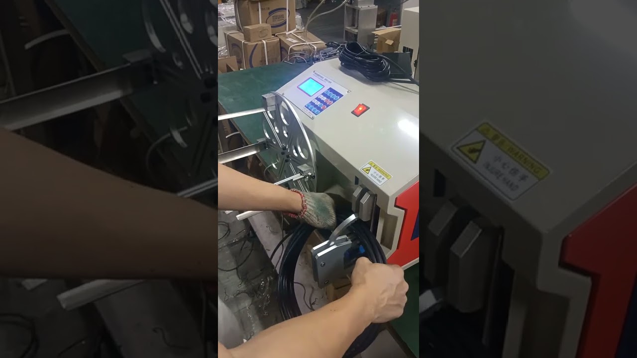 Drahtwickel- und Bindemaschine mit einstellbarer Geschwindigkeit – Schnell, einfach & zeitsparend #Fabrik #Maschine
