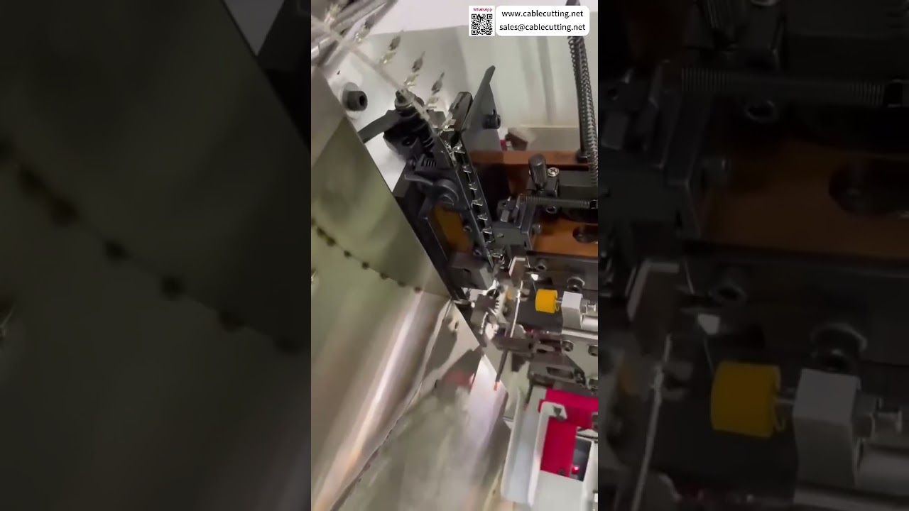 Automatische Doppelkopf-Crimpmaschine 4 mm² Schwerleiter Abisolier- und Crimpwerkzeuge Schneidvorrichtungen