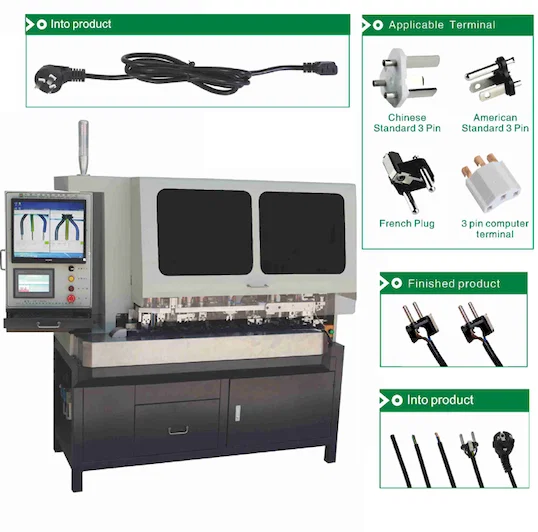 Automatischer 3-Pin Stecker Einführ- und Crimpmaschine WPM-3500A